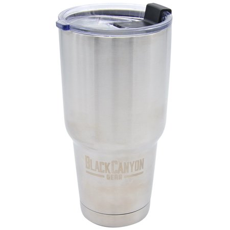 BLACKCANYON OUTFITTERS Tumbler with Flip Close Lid, Silver, 32o BCO32OZSS
